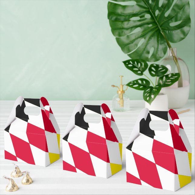 Black Red Yellow Blue Bavaria Diamond Flag Pattern Favour Box (Multiple)