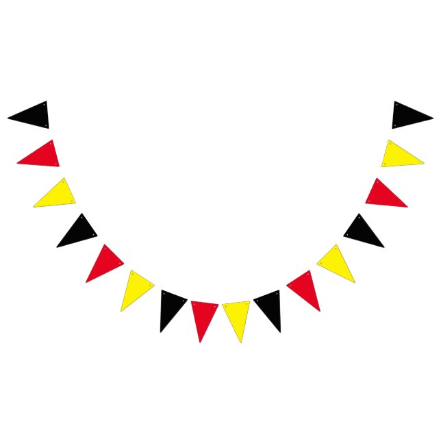 BLACK RED YELLOW colours + your ideas Bunting (All)