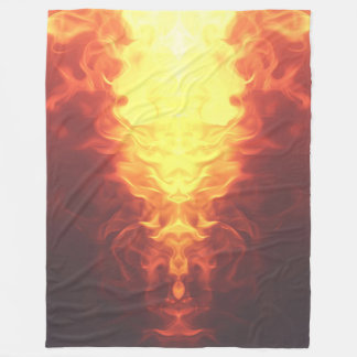 Black Red Yellow Ombre Flames Fleece Blanket