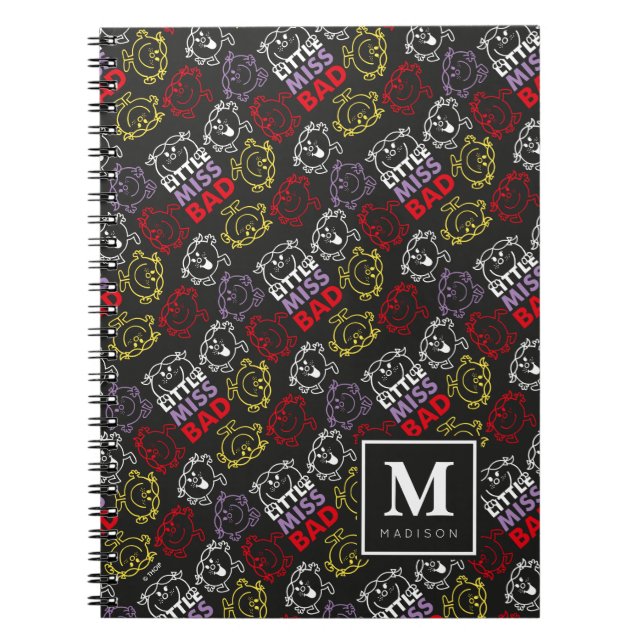 Black, Red & Yellow Pattern | Add Your Name Notebook (Front)