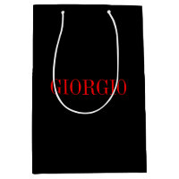 Black Red Your Name Minimalist Personal Modern