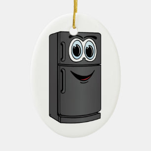 Black Refrigerator Cartoon Ceramic Tree Decoration