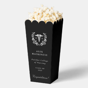 Black Registered Nurse + Caduceus Graduation Favour Box