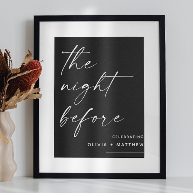 Black Rehearsal Dinner | The Night Before Welcome Poster (Creator Uploaded)