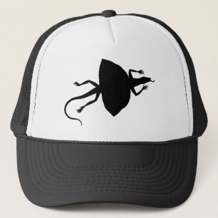 Black reptile trucker hat
