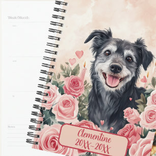 Black Rescue Mutt Dog Undated Appointment Book Planner