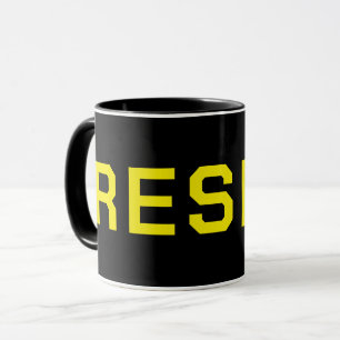 Black Resist Protest Coffee Mug