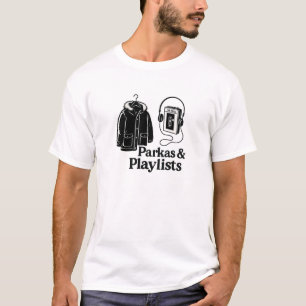 Black Retro Parka Mixtape Music Quote T-Shirt