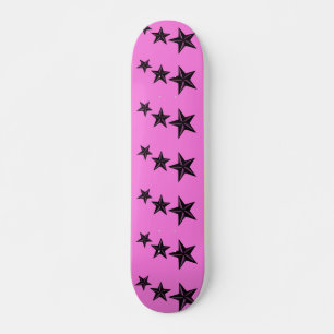 Black retro stars skateboard