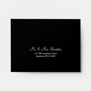 Black Return Address A2 Envelopes
