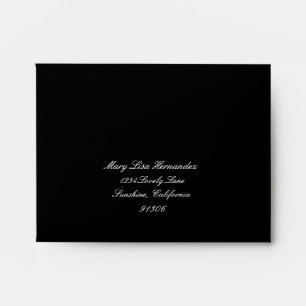 Black Return Address Envelope for RSVP