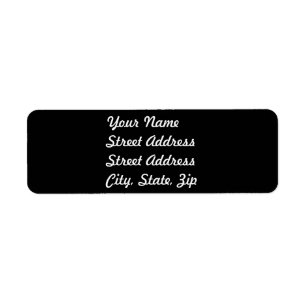 Black Return Address Sticker