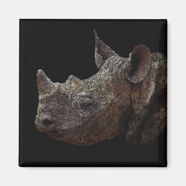 Black Rhino Magnet (Front)