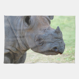 Black Rhino Tea Towel