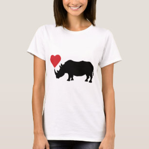 Black-Rhino-with-Heart T-Shirt
