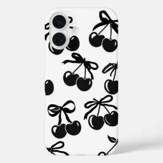 Black Ribbon and Cherry Phone Case – Elegant and 