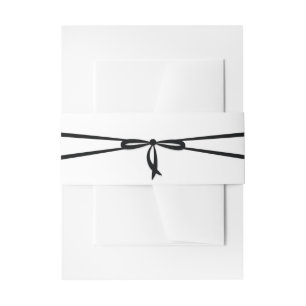 BLACK RIBBON & BOW INVITATION BELLY BAND