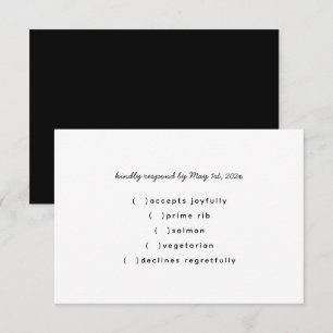 BLACK RIBBON & BOW RSVP CARD
