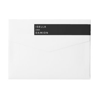 BLACK RIBBON & BOW WRAP AROUND LABEL