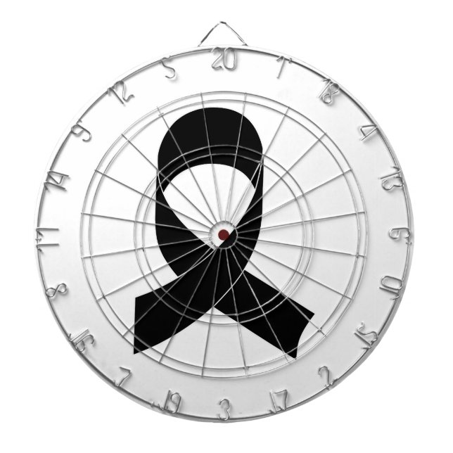 Black Ribbon Drawing Dartboard (Front)