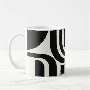 Black Ribbon Geometry III Coffee Mug