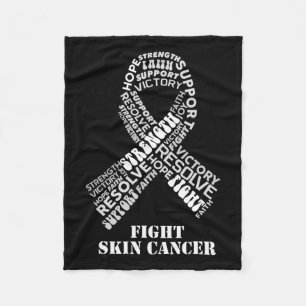 Black Ribbon Melanoma Month Products Skin Cancer A Fleece Blanket