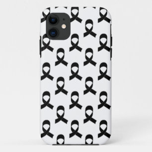 Black Ribbon Pattern iPhone 11 Case
