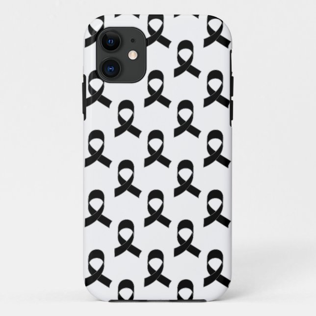 Black Ribbon Pattern Case-Mate iPhone Case (Back)