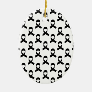 Black Ribbon Pattern Ceramic Tree Decoration