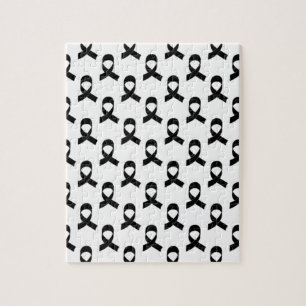 Black Ribbon Pattern Jigsaw Puzzle
