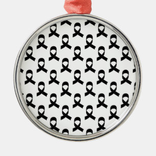 Black Ribbon Pattern Metal Ornament