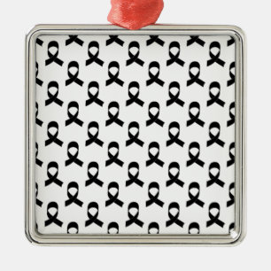 Black Ribbon Pattern Metal Ornament