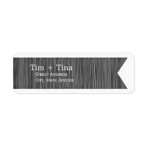 Black Ribbon Return Address Label