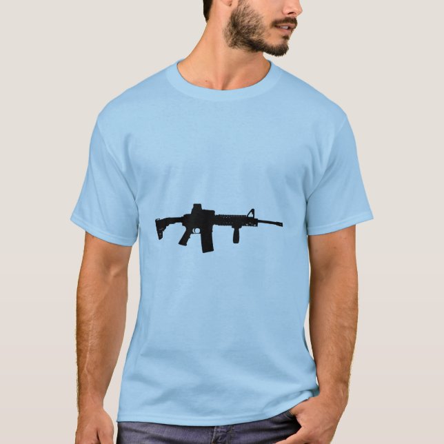 Black Rifle AR-15 from Phil's Art Online T-Shirt (Front)