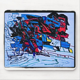 Black Ripples Mouse Pad