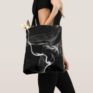 Black Rising Smoke Tote Bag