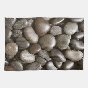 Black River Rock Nature Zen Pebble Tea Towel