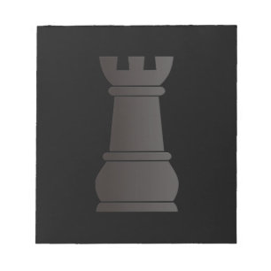 Black rock chess piece notepad