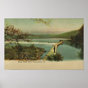 Black Rock Dam Schuylkill River Phoenixville PA Poster