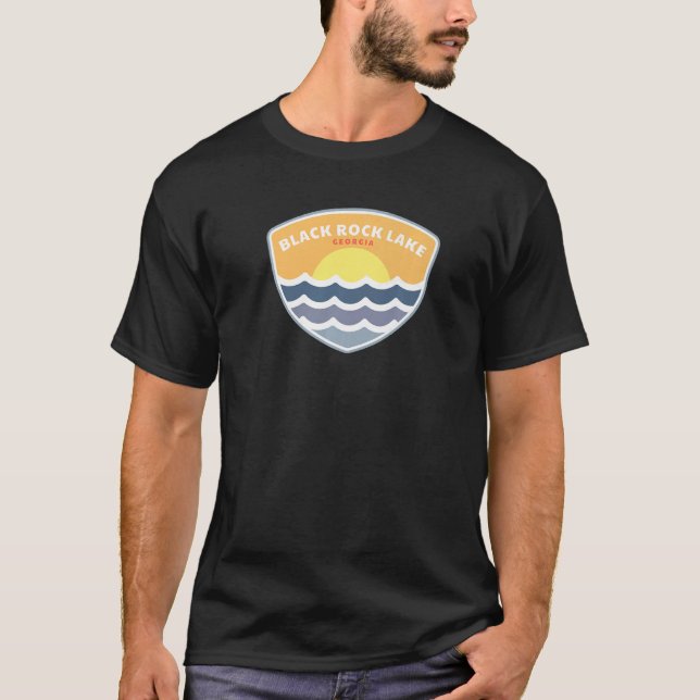 Black Rock Lake Georgia Ga Sunset Vacation Souveni T-Shirt (Front)