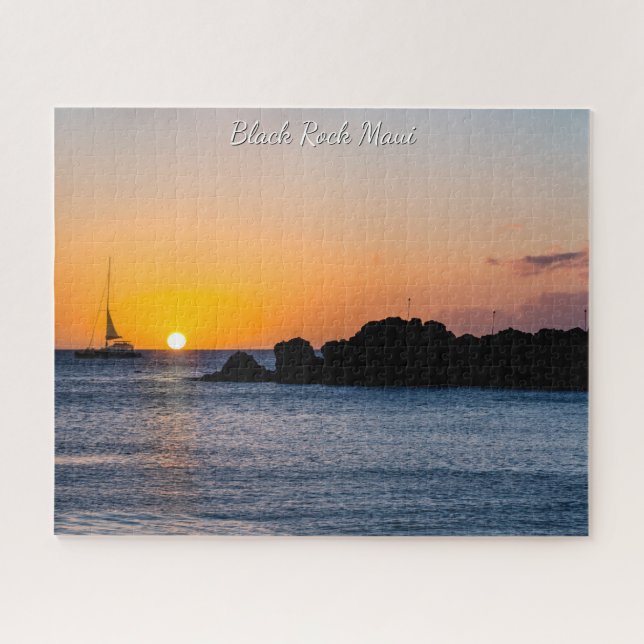 Black Rock Sunset, Maui, Hawaii Jigsaw Puzzle (Horizontal)