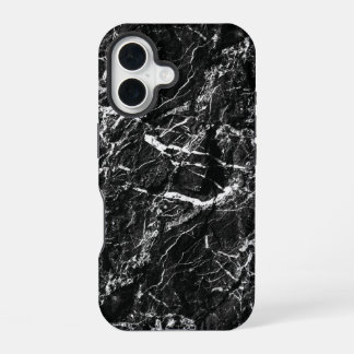 Black rock surreal nature faux texture iPhone 16 case