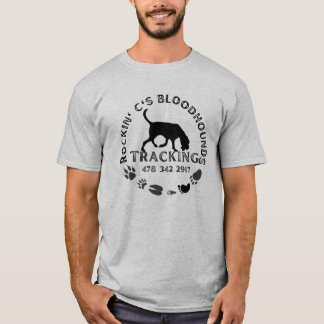 Black Rockin C Bloodhound Grey T-Shirt