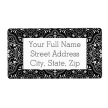 Black Rococo Pattern Flourish