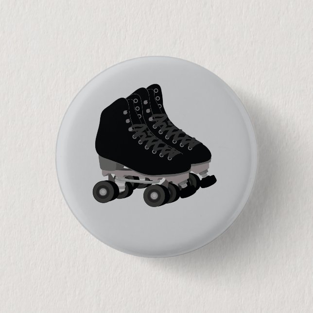 Black Rollerskates Button (Front)