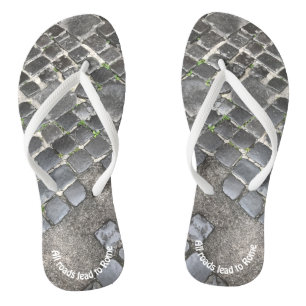 Black Roman Cobblestone Unisex Thongs