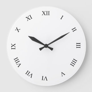 Black Roman Numbers Clock Face Wall Clock