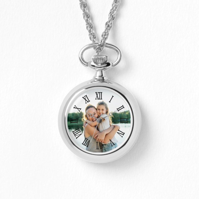 Black Roman Numerals Photo for Mum Watch (Front)