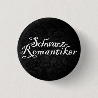 black romantic 3 cm round badge