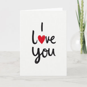 Black Romantic Love Heart Card